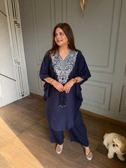Cotton embroidered summer kaftaan set (Adhya)