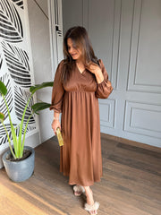 Imported satin cotton dress (Kitty)