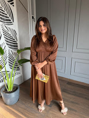 Imported satin cotton dress (Kitty)