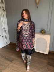 Beautiful farshi salwar embroidered suit with dupatta (Sarah)