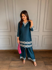 Summer embroidered Coord set with cotton lining (Kiana)