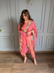 Crush tissue 3 piece set kaftan set (Hawa)