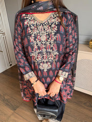 Beautiful farshi salwar embroidered suit with dupatta (Sarah)