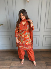 Pure cotton suit in farshi salwaar (Alizeh)