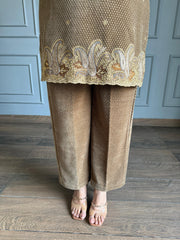 Velvet corduroy embroided co-ord set (Hamza)