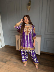 Pure crepe co-ord set with farshi salwar (Sarika)