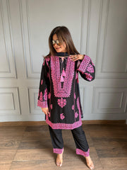Embroiderd cotton rayon pakistani farshi salwar suit (Kyle)
