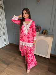 Beautiful suit with lace and pearl detailing (Rumi)