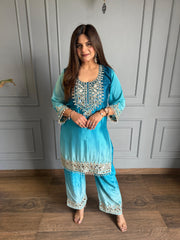 Beautiful real mirror detailing ombre co-ord set (Lavanya)