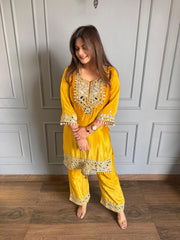 Beautiful real mirror detailing ombre co-ord set (Lavanya)