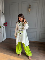 Farshi salwar cotton embroided co-ord set