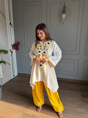 Farshi salwar cotton embroided co-ord set