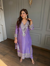 Real mirror work tissue potli long shirt co-ord set (Sahher)