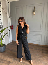 Linen cotton striped co-ord set (Meera)