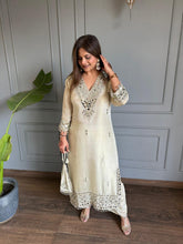 Real mirror work tissue potli long shirt co-ord set (Sahher)