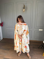 FLORAL PURE COTTON ANARKALI SUITS (FLORA)