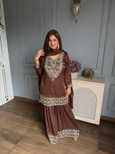 Imported chinnon real mirror garara suit (Ravya)