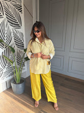 Striper shirt co-ord set (Peach)