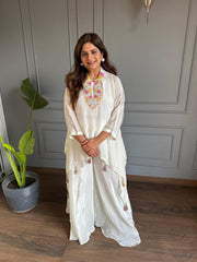 2 piece crepe embroided co-ord set (Inaab)