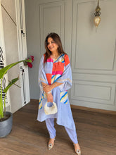 SUPER SOFT MUSLIN QUADRIC CO-ORD SET (SKY)