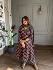 Kajal A line cotton suit