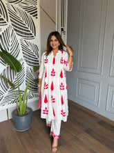 Cotton A line 2 piece pleated suit with lining on shirt (Titli)