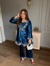 Embroidered strachable A line flarred co-ord set (Ally)