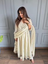 Real mirror detailing anarkali suit with detailing on all over shirt and dupatta (Radha)