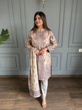 Long 3 piece pashmina with printed dupatta (Safina)