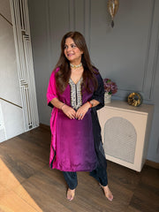 Real mirror detailing kaftaan set with lining (Nehmat)