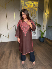 All new stylish single embroided pheran (Nida)