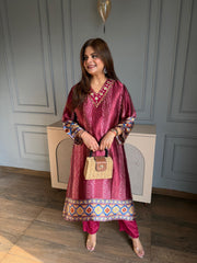 Beautiful real mirror detailing crepe co-ord set (Siara)