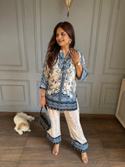 Crepe co-ord set with farshi pants (Chiya)