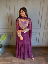 Bandhej print georgette full lined sharara suit (Naksh)