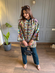 Overall kashmiri embroided coat set (Kusamm)