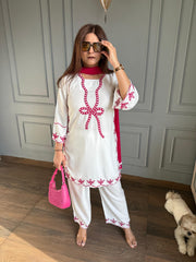 Pure soft cotton embroidered suit (Hira)