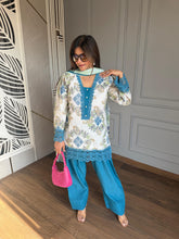 Pure cotton schiffli farshi salwar suit with cotton lining on shirt (Ananta)