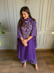 Pure cotton bandhej print in super cool colours (Radhika)