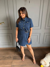 Imported denim attached wrap around dress (Riva)
