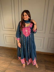 Formal pure cotton anarkali suit (Farida)