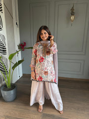 FULL SEQUENCED EMBROIDED SUIT (PINEAPPLE)