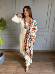 Soft knitted full jaal embroided woollen shawl suit (Milan)