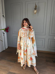 FLORAL PURE COTTON ANARKALI SUITS (FLORA)