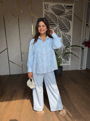 Pure cotton schiffli co-ord set (Korea)