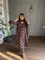 Kajal A line cotton suit