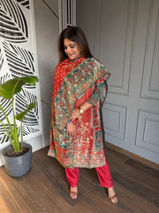 Digital print embroided suit (Sephora)