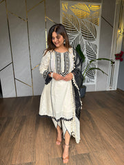 COTTON SCHIFFLI EMBROIDED SUITS (BUTTERFLY)