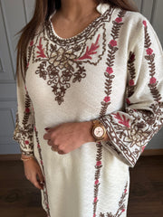 Most exclusive premium knitted wool embroidered pheran set (Vami)