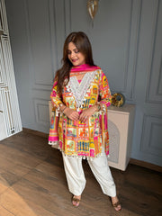 Printed crepe farshi co-ord (Ishita)