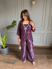 3 piece tissue co-ord set with bustier (Ahila)